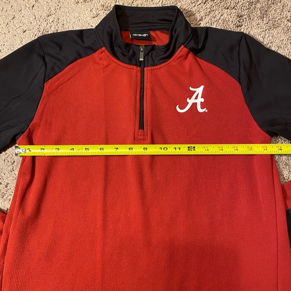 Alabama Crimson Tide GEN2 Quarter Zip Pullover Red Black Long Sleeve Mens Medium - Picture 6 of 9